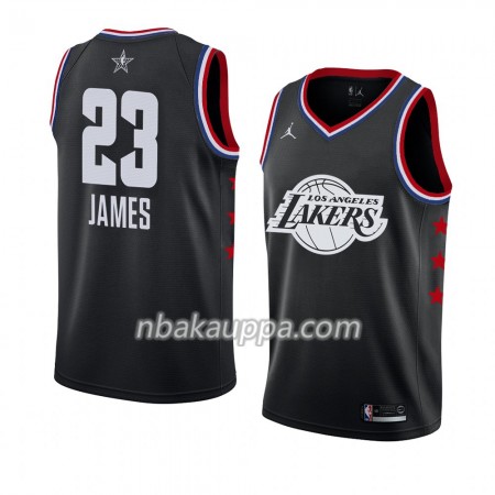 Los Angeles Lakers LeBron James 23 2019 Kaikki tähti Jordan Brand Musta Pelipaidat Swingman - Miesten